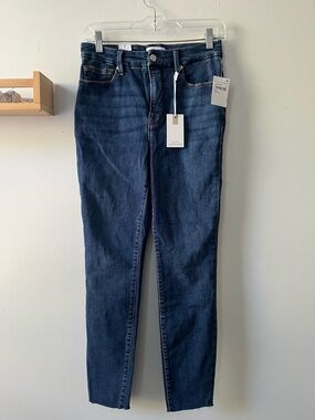 GOOD AMERICAN GOOD LEG Skinny Crop Jeans Size 4 / 27 Blue